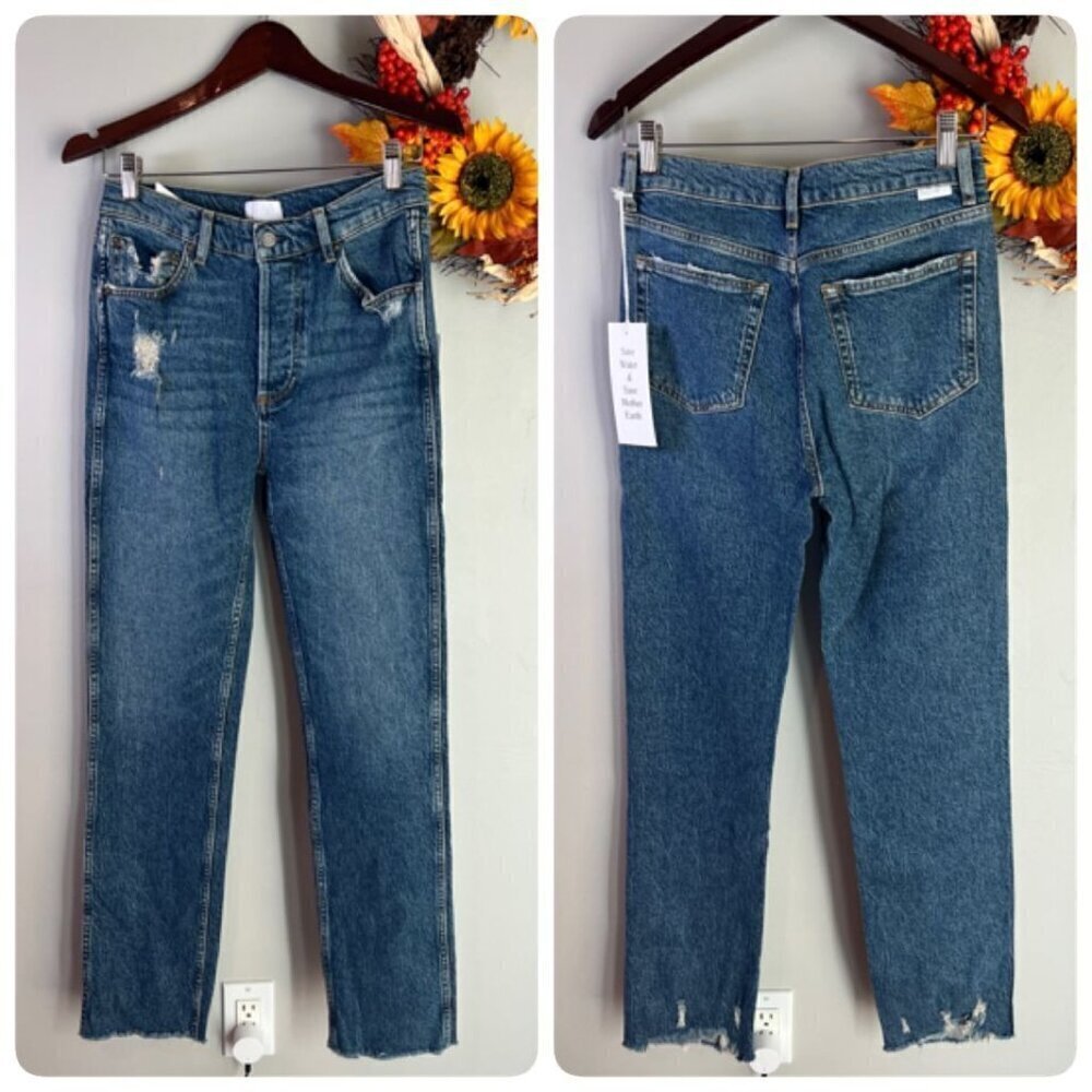 Boyish The DEMPSEY High Rise Slim Straight Stretch Jean Sz 26 in STARFIGHT
